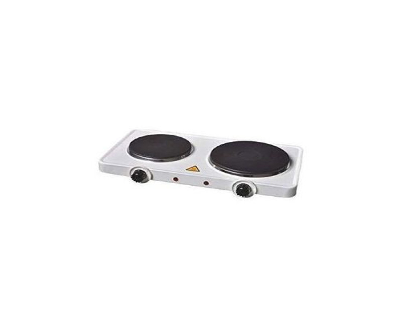 1000W Electric Portable Double Hot Plate - White