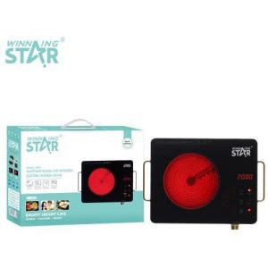 Winningstar Electric Induction / infrared Cooker Single Burner, Black