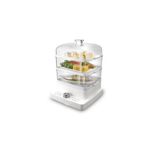 2 Tier Electric Food Cooking Steamer - White