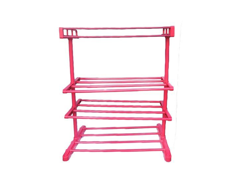 Plastic Shoe Rack - Pink