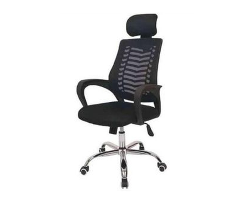 Adjustable Simple Comfortable Office Swinging Chair Mesh- Black