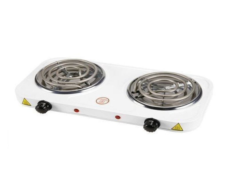 Double Coil Hotplate Cooker- White