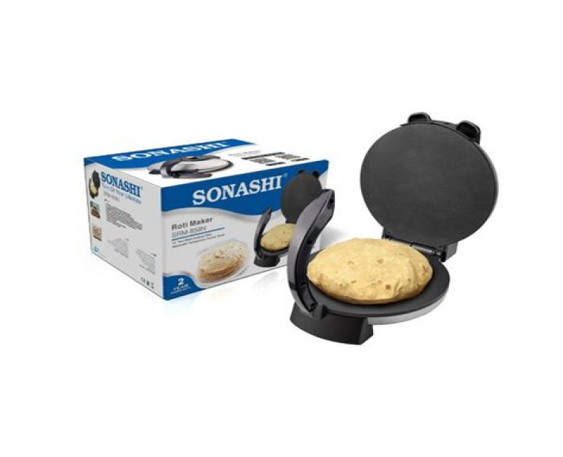 Sonashi Roti / chapati Maker Tortilla Maker With Non-Stick Coating Plate-Black/Silver
