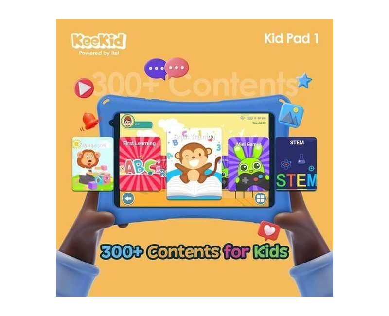 Itel Pad 1 Mini 4G - 8.0" 64GB ROM 2GB RAM WIFI Children Tablet 4000mAh - Black