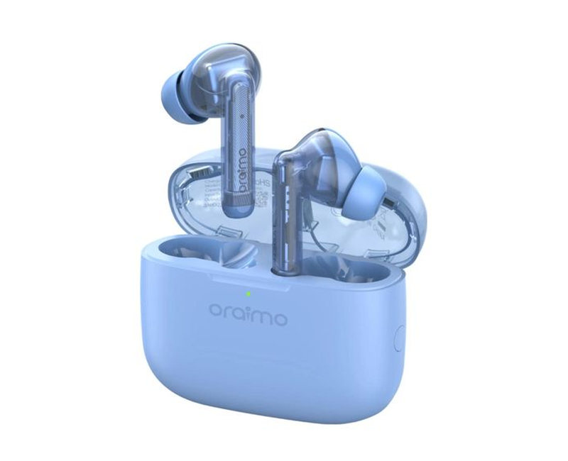 Oraimo FreePods Lite Earbuds With 40Hr Playtime,Custom EQ Modes App, ENC Mic, Waterproof LPX4, BT 5.3 Bluetooth Headset (Ice Lake Blue, True Wireless Earpods)