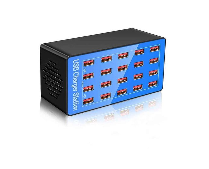 20 Port USB Charging Station Power 100W Desktop Phone Charging Station Multi-Port Charger
