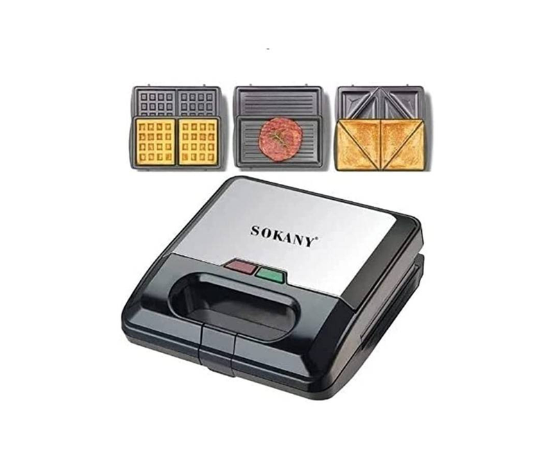 3 in 1 Sandwich Maker - black