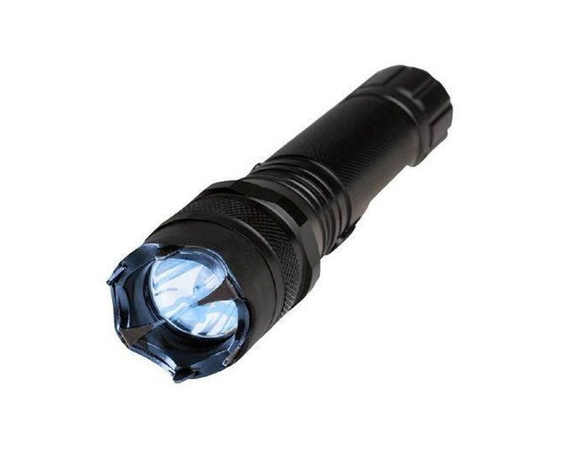 Self-Defense Flashlight Rechargeable Self-Defense Electric Shock Pointer Torch-Black