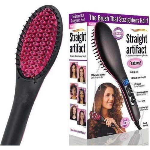 Unisex Hair Straightener Comb - Black
