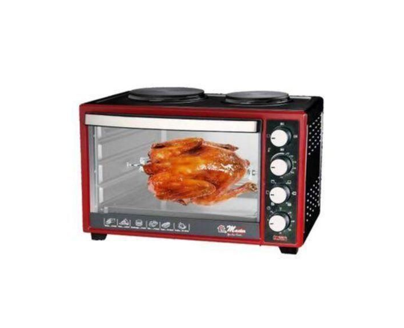 Electro Master Electric Oven 35LTR/1600watts with Hot plates 1000watts/600watts - Black & Maroon