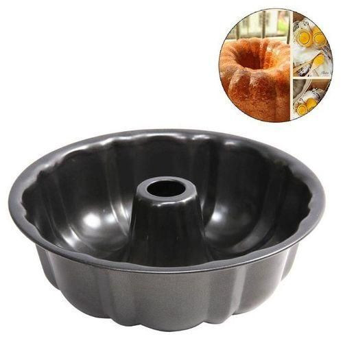Keeping Silicone Fluted Cake Pan Round Deep Bundt - Black