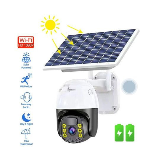 Solar Powered Camera, Outdoor High Definition Night Vision Camera , Security Waterproof Camera 4K Ulta HD Solar Camera 2 In 1 With Real-Time Remote Viewing SPM-T Series.
