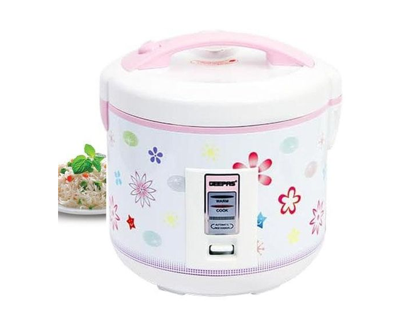Geepas Electric Rice Cooker with Steamer, Non-Stick Inner Pot, 3.2L-Multi