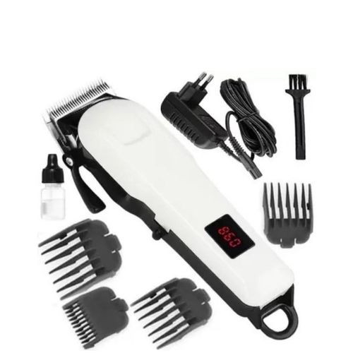 Rechargeable Saloon Hair Clipper Beard Shaver Hair Trimmer Shaving Machine Beard Trimmer - White,Black