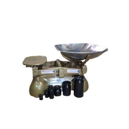 UNBS stamped Shop Weighing Scale, 6 Stones - Gold/Black