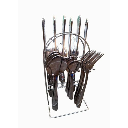 Cutlery Set With Tea Spoons,Table knifes And Forks Design May Vary - Silver