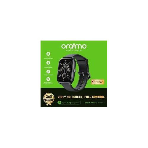 Oraimo Watch 5 Lite 2.01" HD IP68 BT Calling Smart Watch OSW-804 - Black