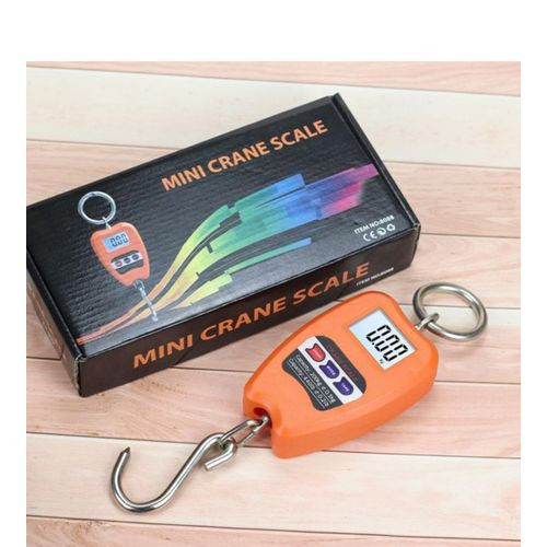 Digital Electronic 100kg Maximum Scale Mini Crane Scale - Black/Orange