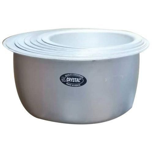 8Pcs Set Of Aluminium Saucepans - Silver