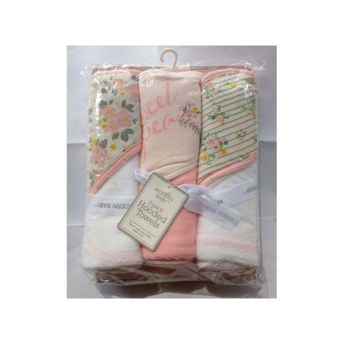 3 Pcs Baby Hooded Towel - Multicolor