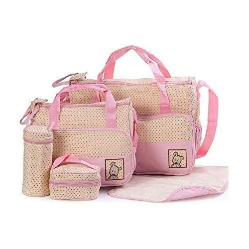 5pcs In 1 Baby Bag - Multicolor