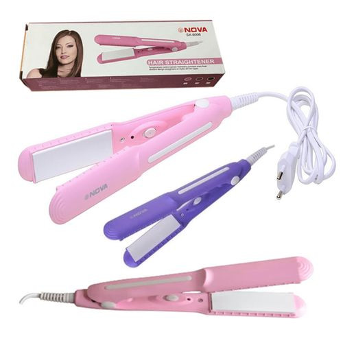 1 Piece Mini Electric Hair Straightener Iron - Multicolor