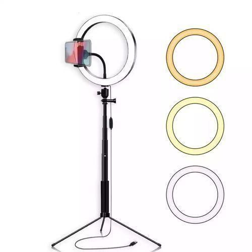 Ring Full Set 30cm/12inch Dimmable LED Studio Camera Ring Light Photo Phone Video Light Lamp With A Tripod Stand - Black/White
