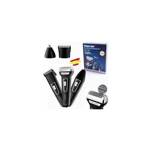 Nikai Professional Shaver, 3 In 1 Beard, Nose And Ear Waterproof Trimmer Grooming Kit 30 Min Runtime 3 Length Settings - Black