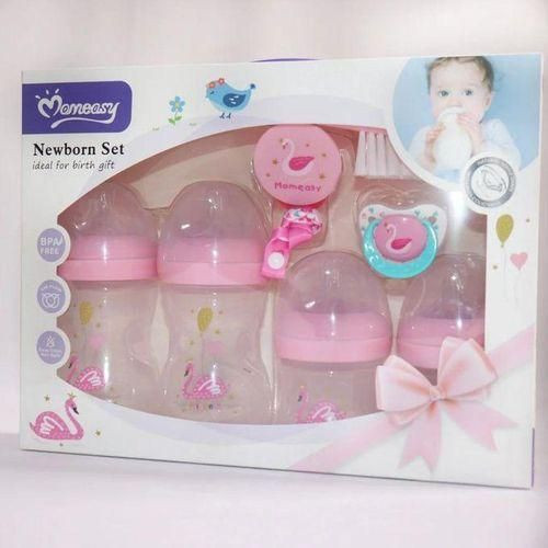 Momeasy New Born Bottle Feeding Set - Pink