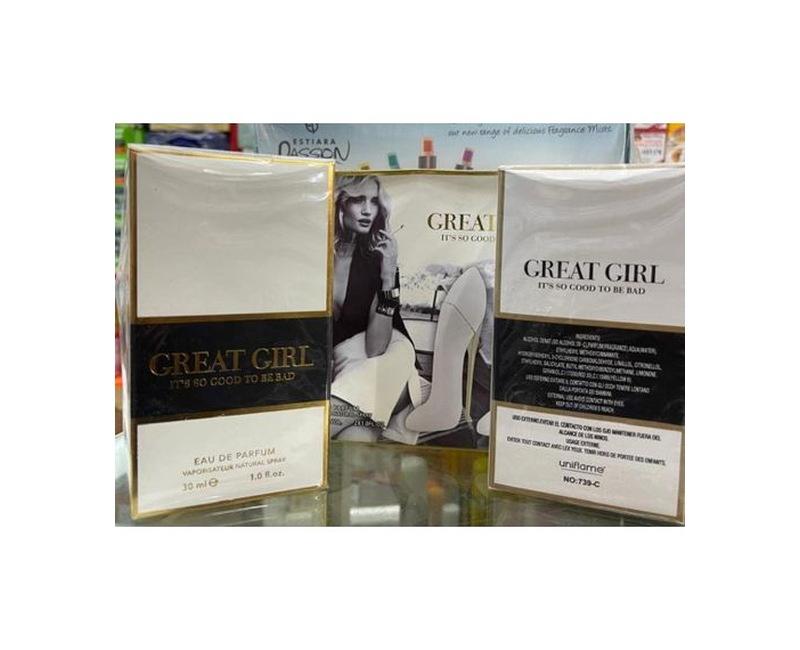 A Set Of 2 Uniflame Great Girl Perfumes For Ladies White- 30mls