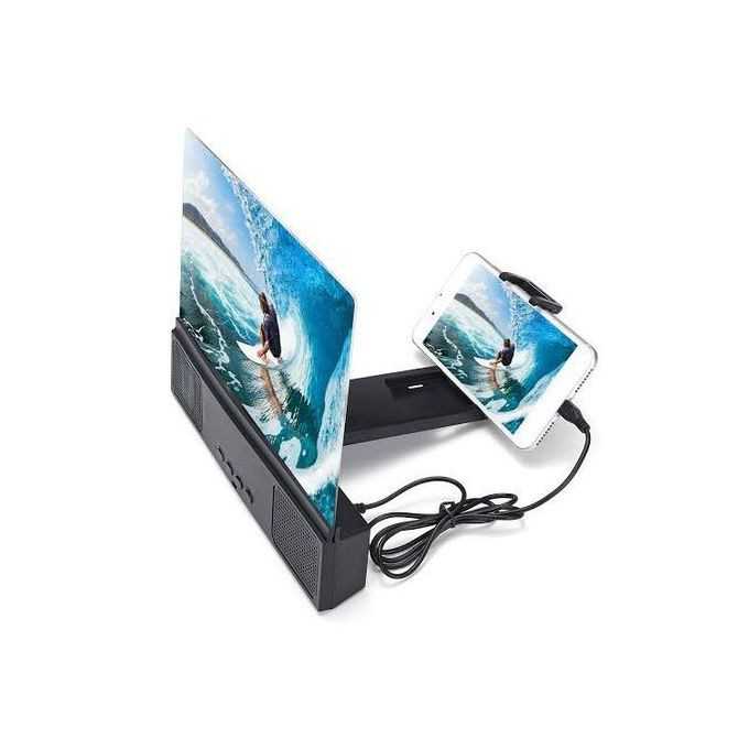 12” Mobile Screen Amplifier With Bluetooth Speaker - Multicolor