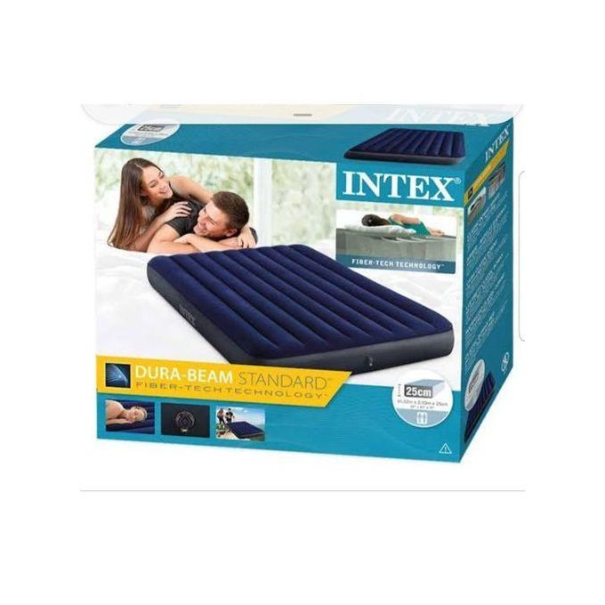 Intex 5*6 Inflatable Pressure Mattress - Navy Blue