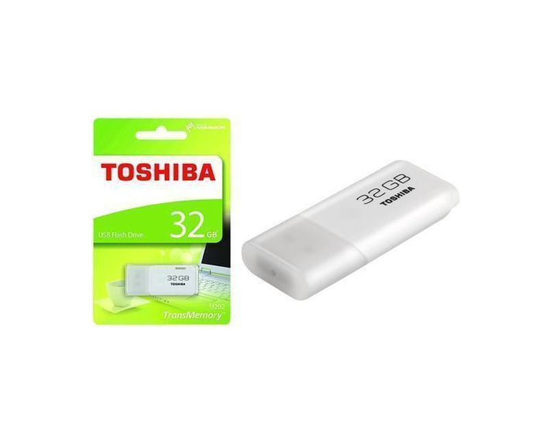 Toshiba 32GB Flash Disk Drive, TransMemory High Speed Pen Drive - White