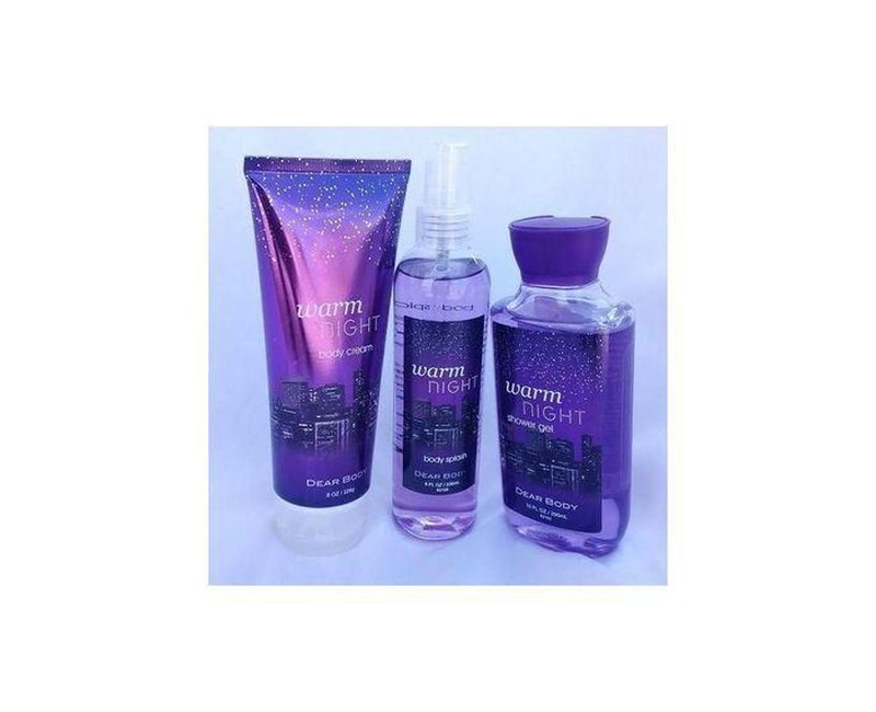 Dear Body Warm Night For Women 3in1 Shower Gel ,Body Splash & Cream