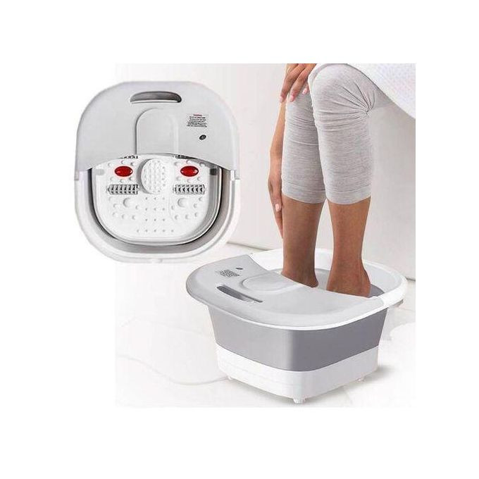 Folding Foot Bath Tub Electric Heating Thermostatic Constant Temperature Massage Foot Bath Spa Massager- Multicolor