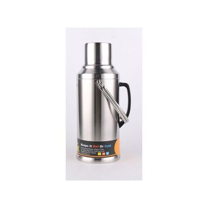 3.2L Stainless Steel Vacuum Flask Storage Bottle- Silver