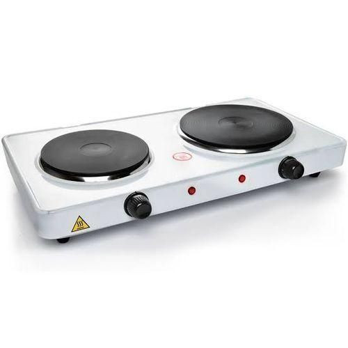 Hot Plate Solid Double Electric Cooker – White.