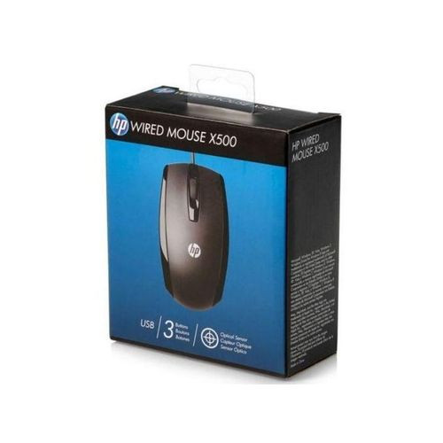 Hp X500 High Quality Optical Wired USB Mouse - Black