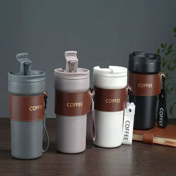Stainless Steel Insulated Vacuum Portable Outdoor Travel Coffee Lock Tumbler Cup Water Bottle Mug With Strap And Sleeve