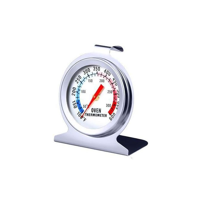 Oven Thermometer - 100-600 Degree F Instant Read Stainless Steel Oven Thermometer, Grill Fry Chef Smoker Monitoring Kitchen Cooking Thermometer- Silver