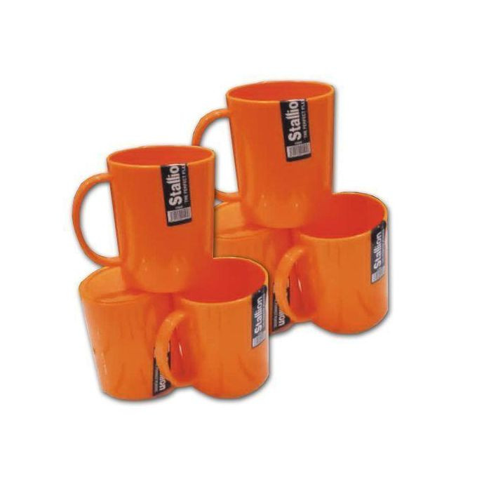Set Of 6 Pieces Plastic Cups -Orange