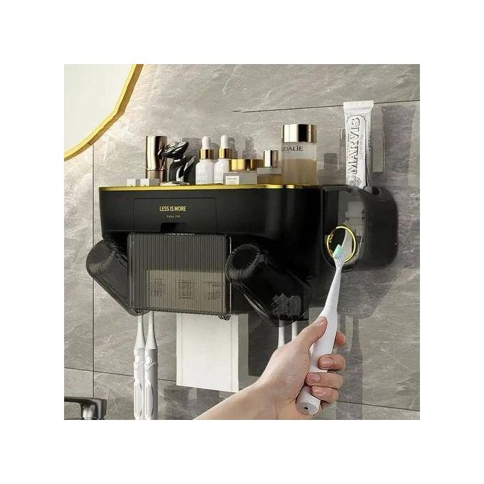 Automatic Toothbrush Holder & Toothpaste Dispenser – Hygienic & Hands-Free Convenience-Cream&green