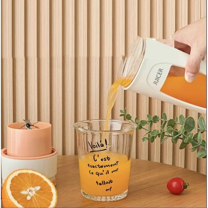 Citrus Rechargable Hand Juice Blender For Home Use Efficient Juice Making - Color ~White.
