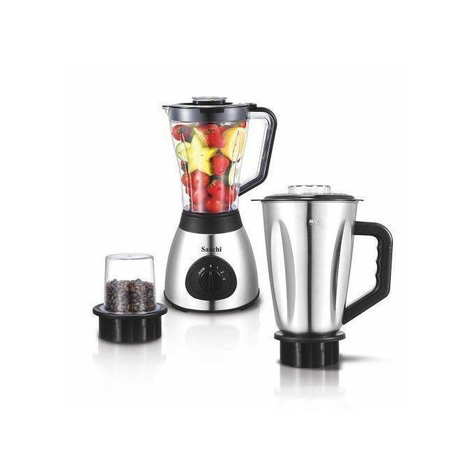 Saachi 3 In1 Blender/Grinder NL-BL-4410 - Silver/ Black