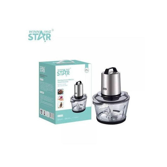 Winningstar 2L Glass Food Chopper-Silver.- Multi Color