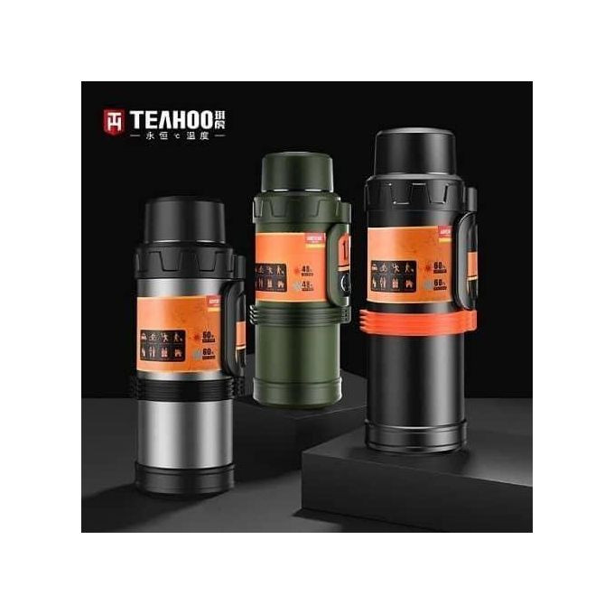 4L Teahoo-Stainless Steel Double Walls Vacuum Insulated Tea Flask Great For Outdoors,Sports,Camping,Travel