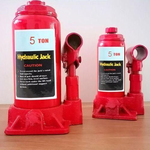 Steel Hand Cranked Hydraulic Jack Household Tire Jack For 5 Ton - Red