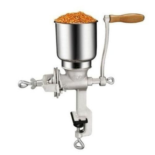 Manual Hand Grinder For Grains & Nuts - Silver