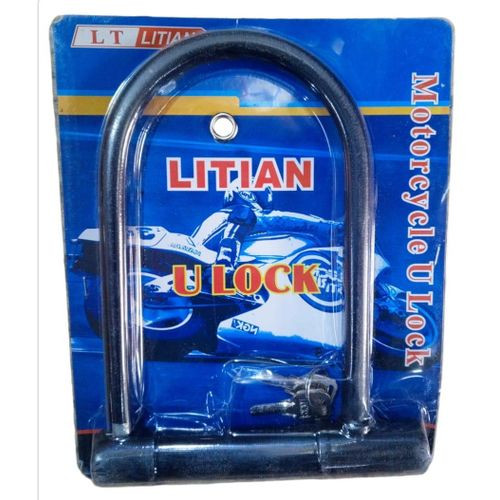 Heavy Duty Steel Motorbike and Bike Lock With 2 Keys - Multicolor