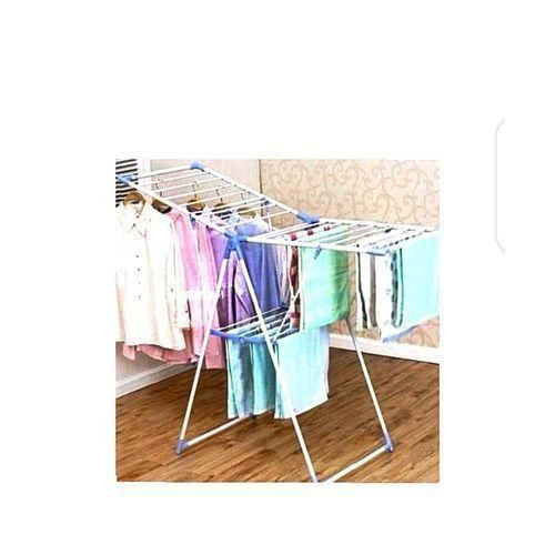 Medium Steel Telescopic Clothes Rack, Dryer. Drying, Rod, Hanger - Blue,Pink